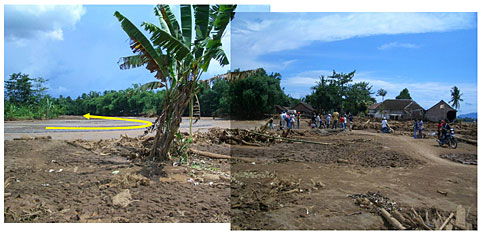 Photo 5: Flood situation of downstream bent section