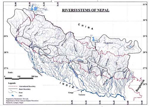 Figure 2: River systems of Nepal